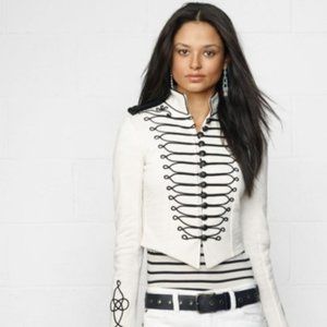 White Ralph Lauren Military Crop Jacket